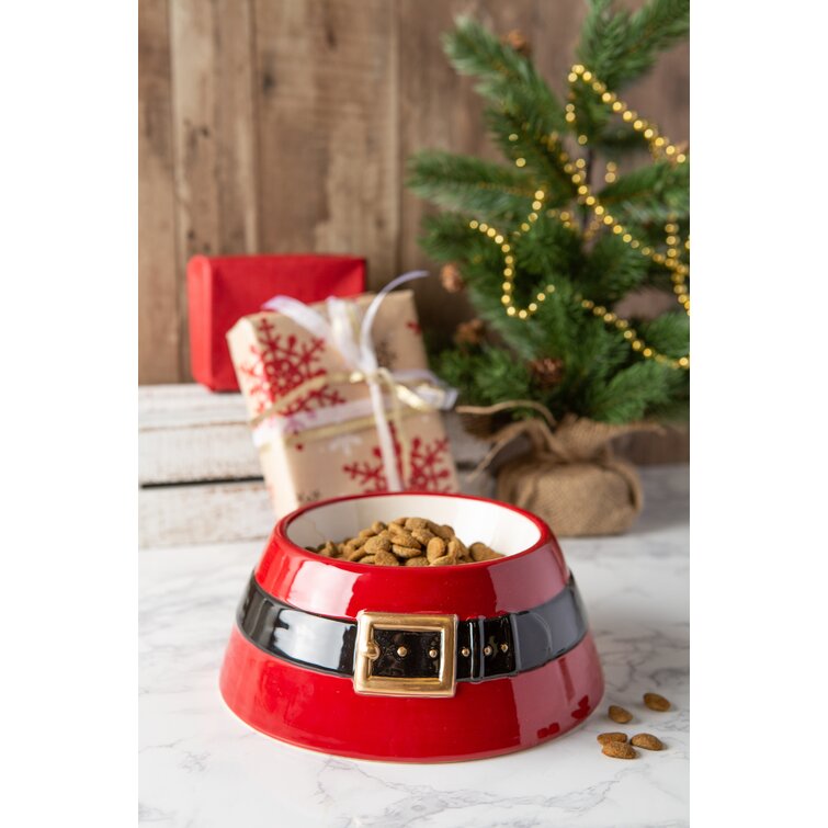 Christmas on sale dog bowl